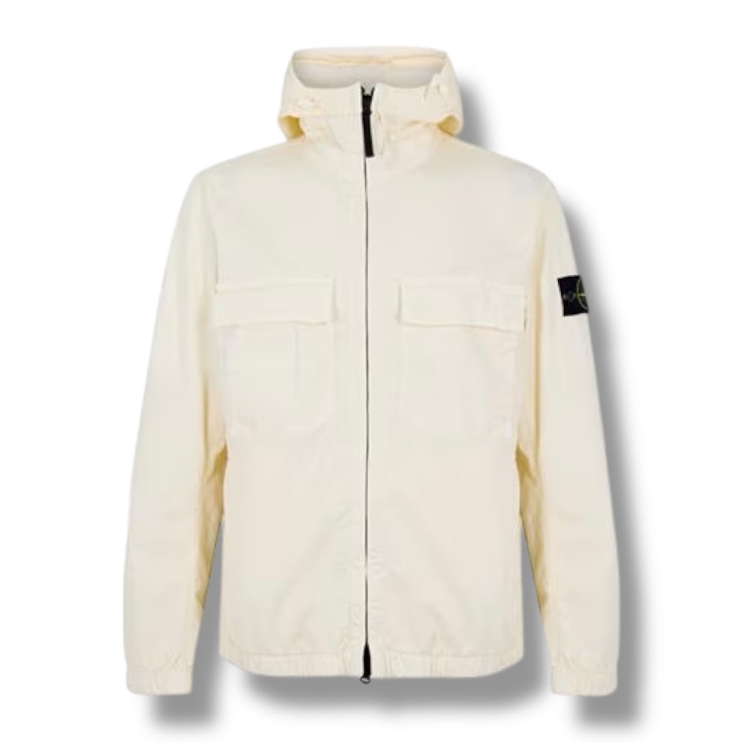 STONE ISLAND GD HOODED OVERSHIRT IVORY BEIGE