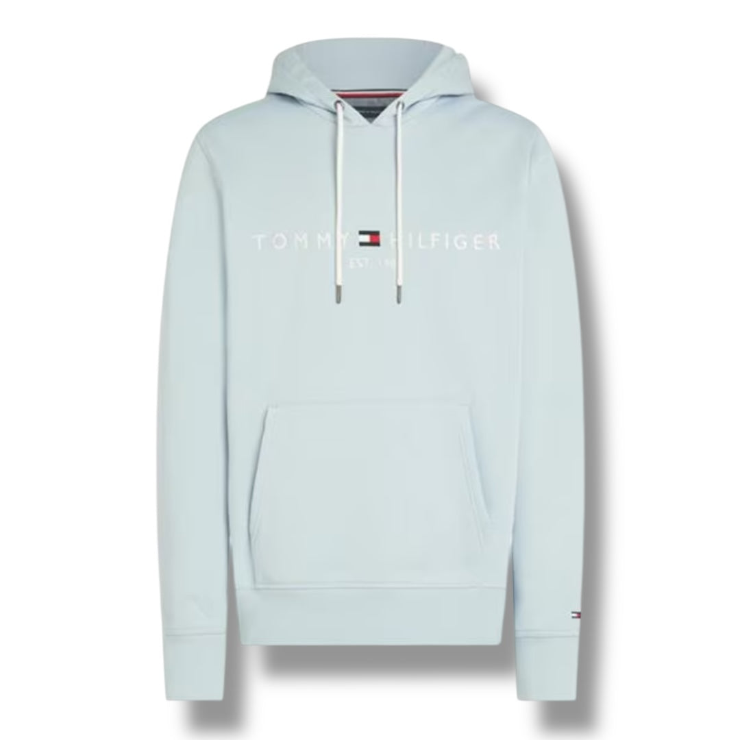 TOMMY HILFIGER MIDDLE LOGO OTTH HOODED SWEATSHIRT BREEZE BLUE