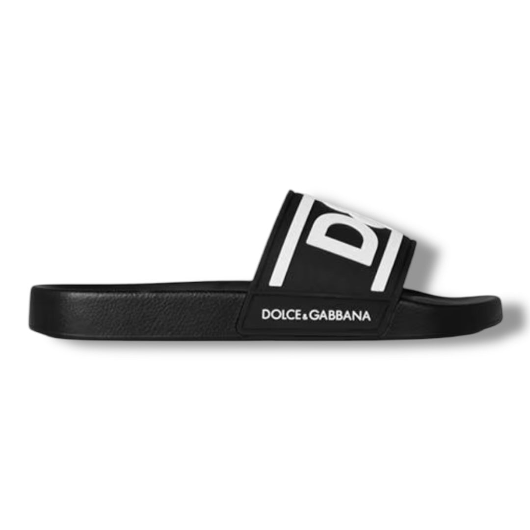 DOLCE & GABBANA D&G POOL SLIDERS BLACK