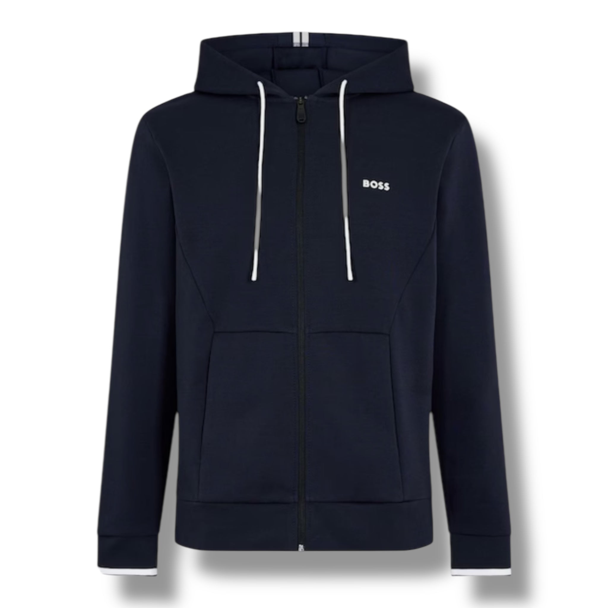 HUGO BOSS ZONE FULL ZIP HOODED TRACKSUIT NAVY BLUE