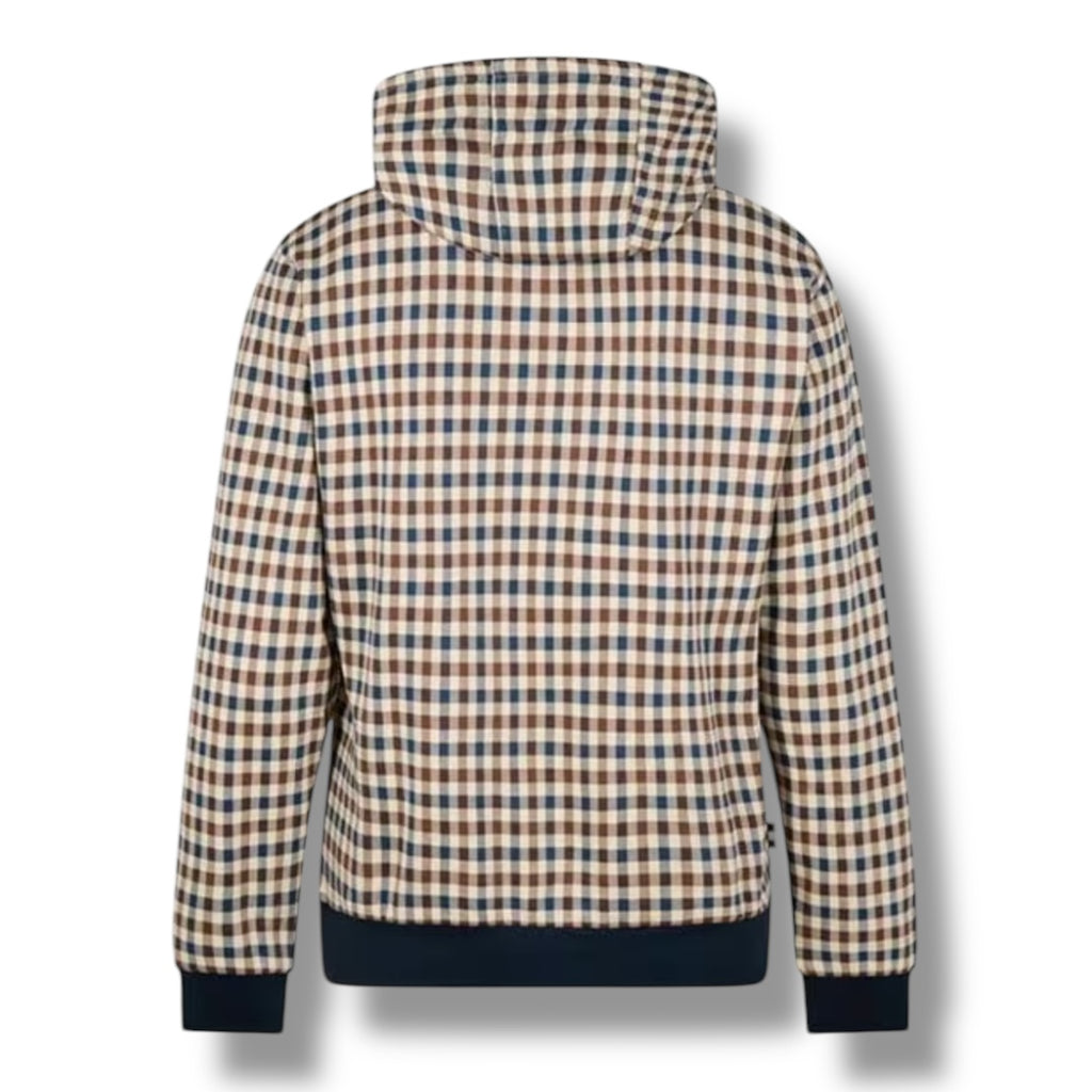 AQUASCUTUM ALL OVER CHECK OTTH HOODIE BEIGE
