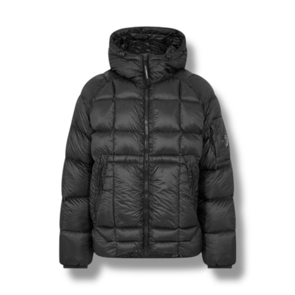 CP COMPANY DD SHELL LENS DOWN PUFFER JACKET BLACK