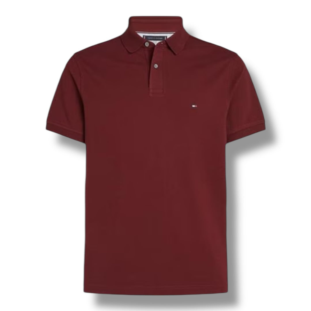 TOMMY HILFIGER CORE POLO SHIRT BURGUNDY