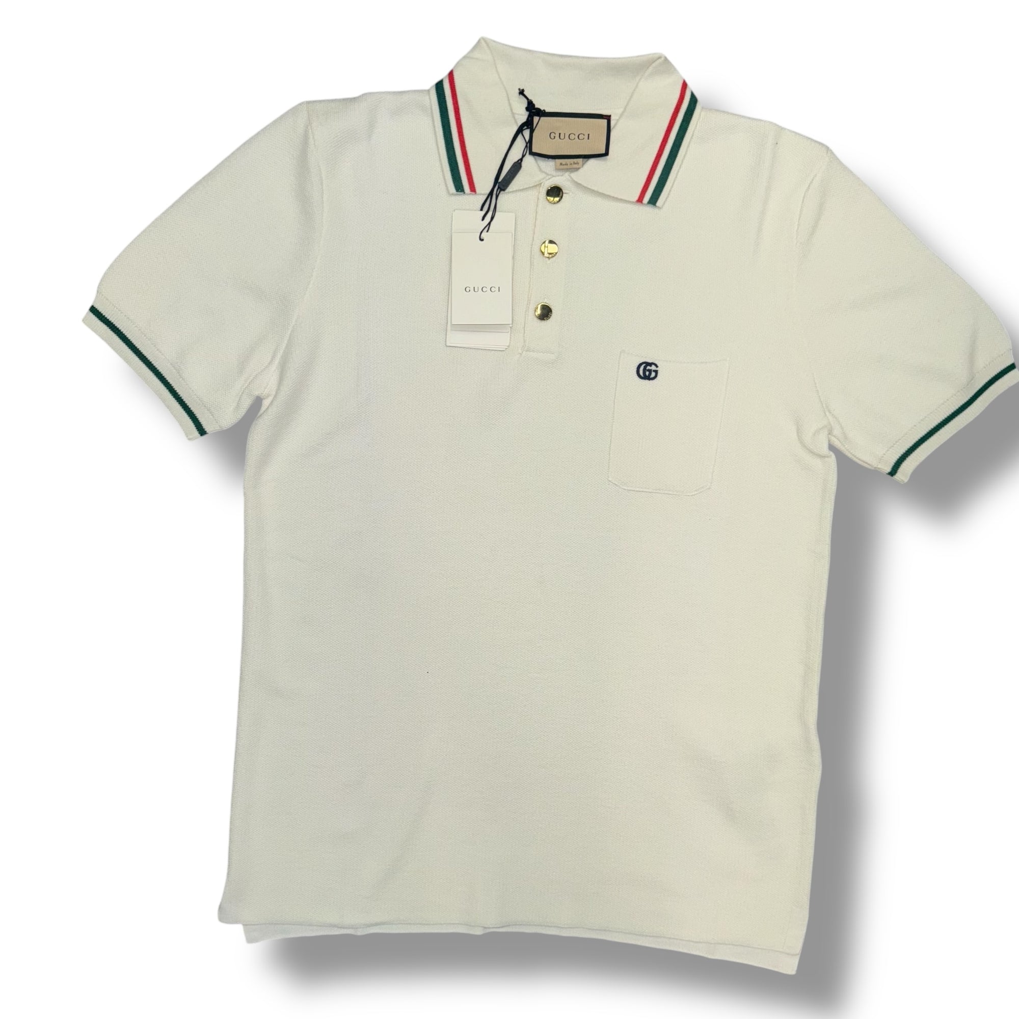 GUCCI GG POCKET POLO SHIRT BEIGE