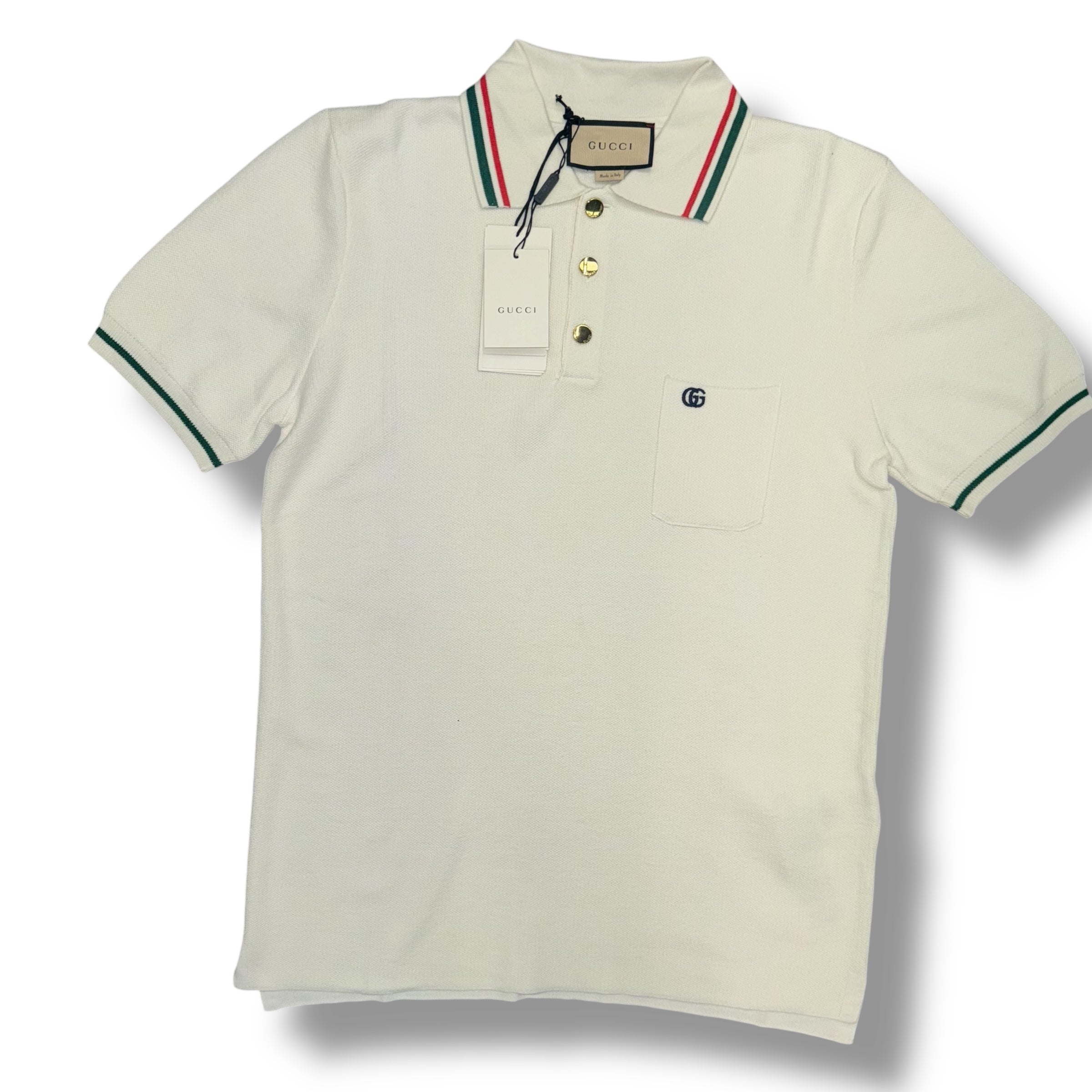 GUCCI GG POCKET POLO SHIRT BEIGE
