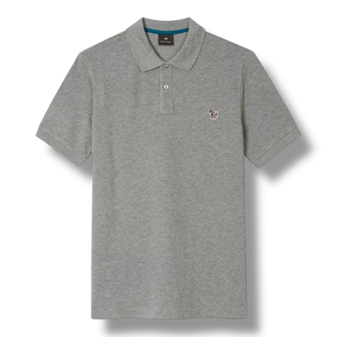 PAUL SMITH ZEBRA POLO SHIRT GREY