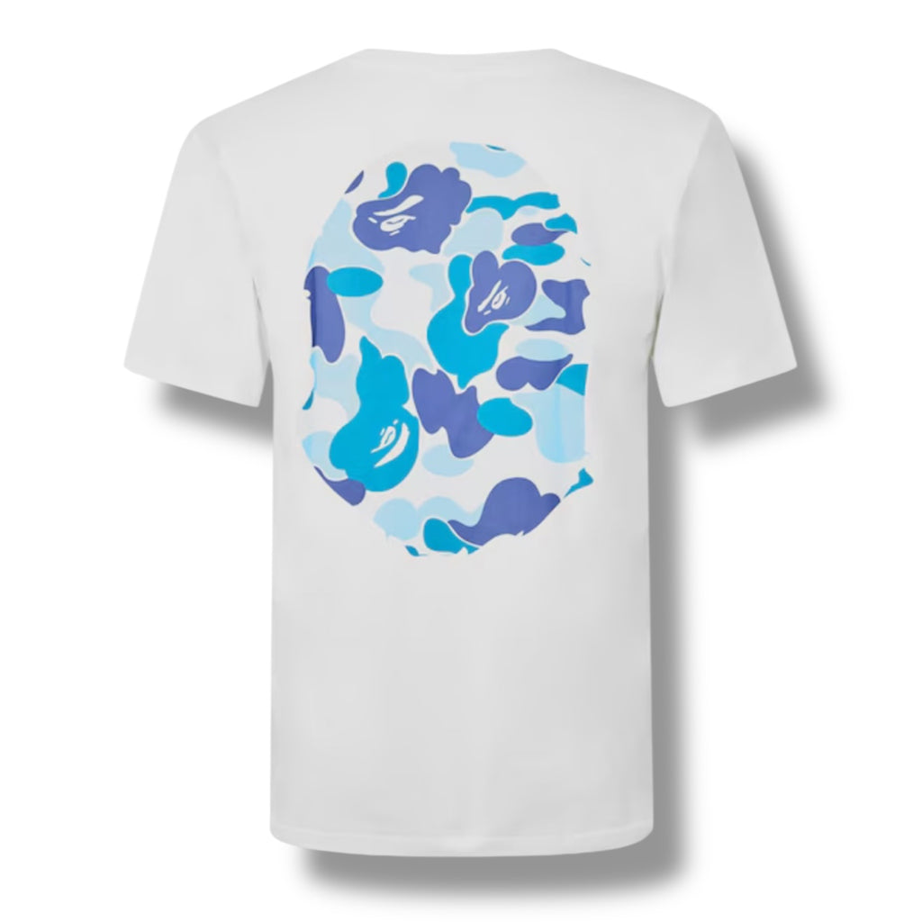 A BATHING BAPE HEAD CAMO T-SHIRT WHITE