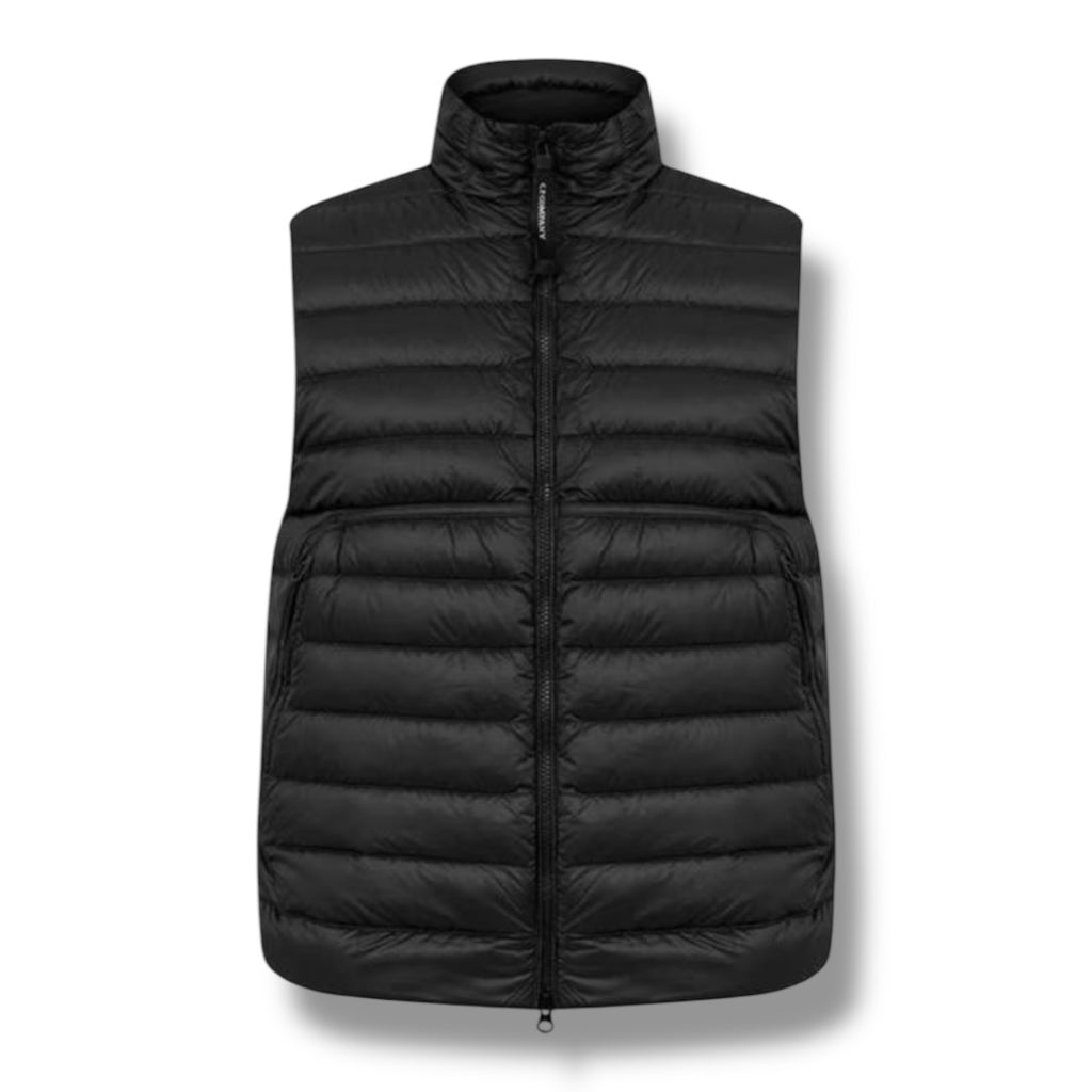 CP COMPANY DD SHELL LENS DOWN VEST BLACK