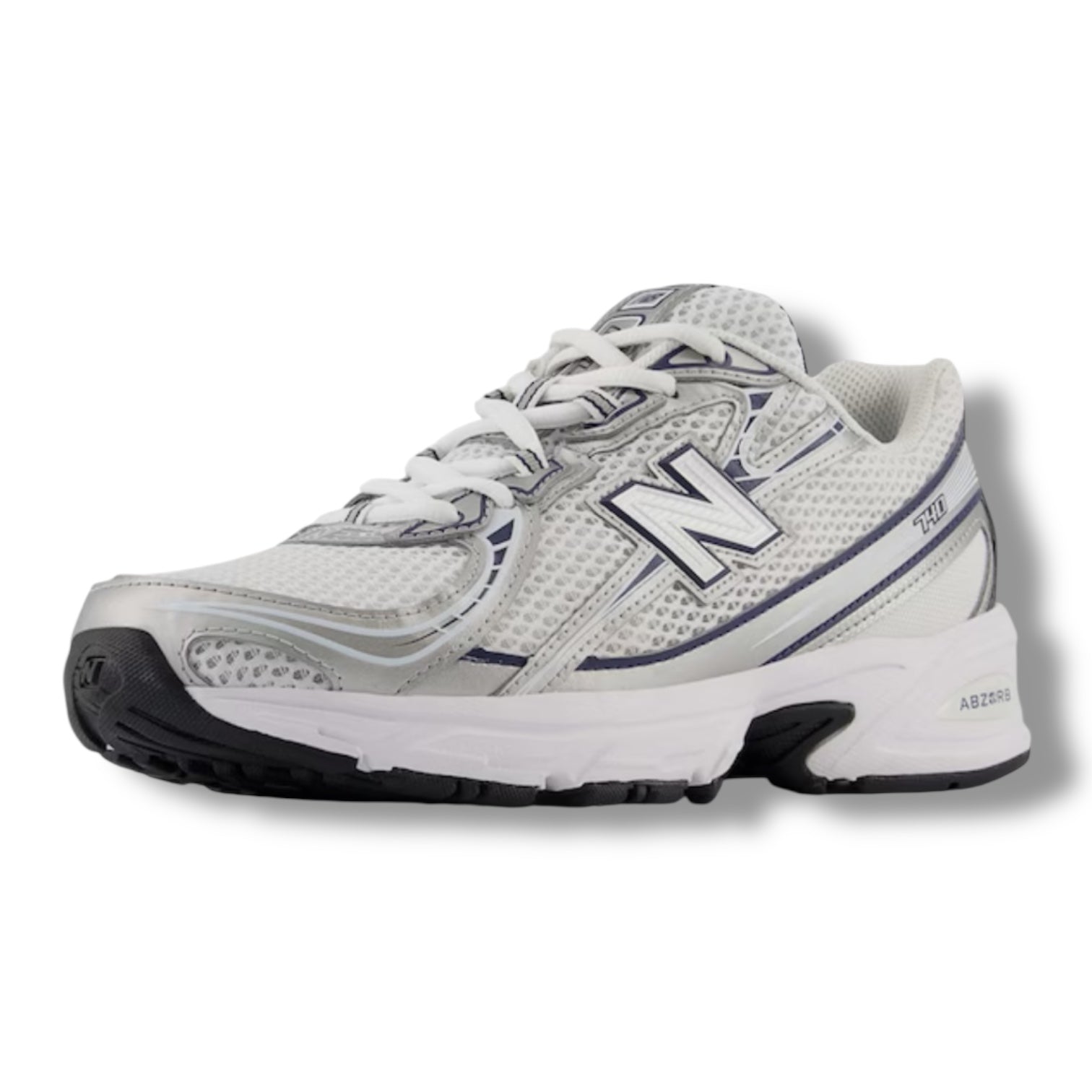 NEW BALANCE 740 TRAINERS WHITE NAVY