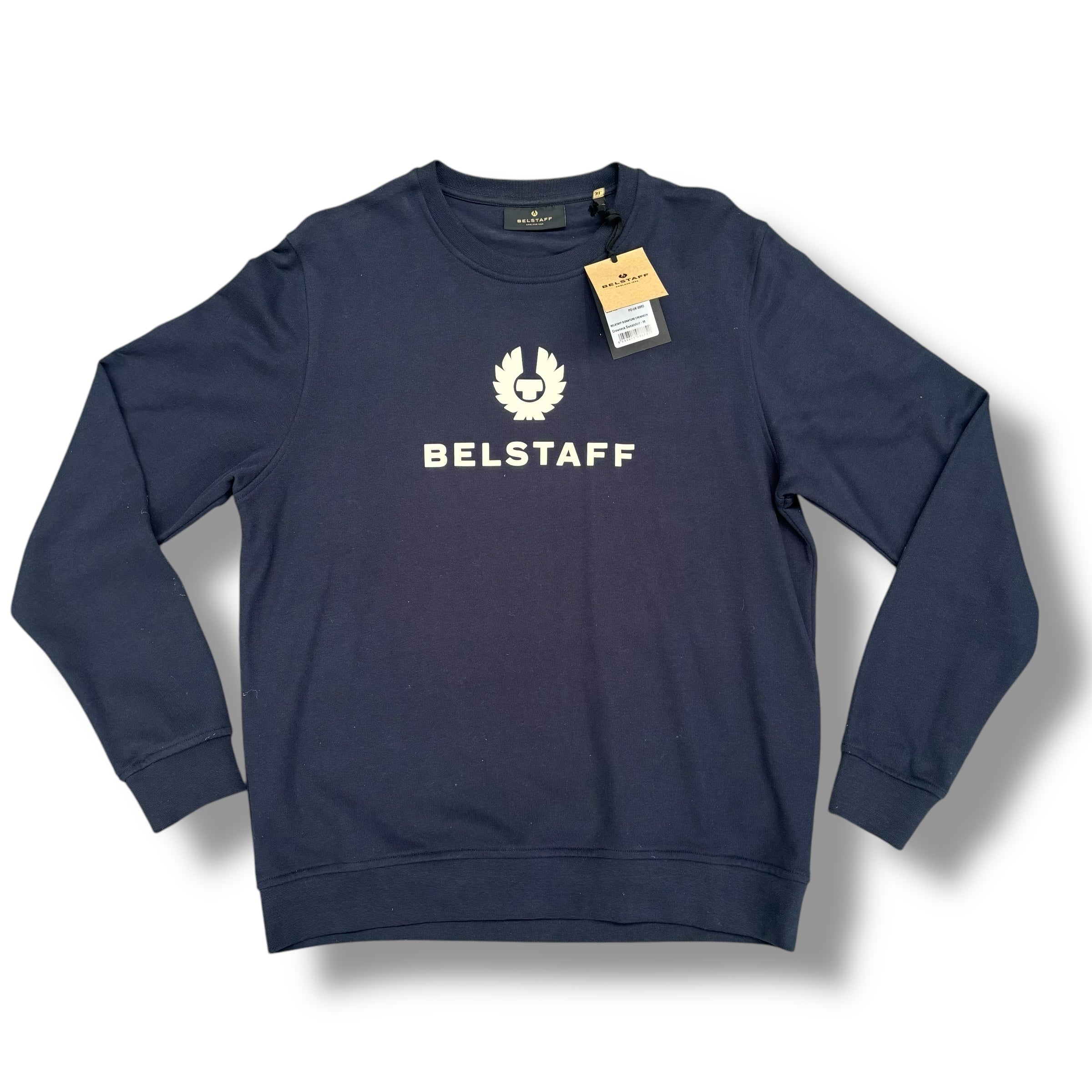 BELSTAFF LOGO SWEATSHIRT NAVY BLUE