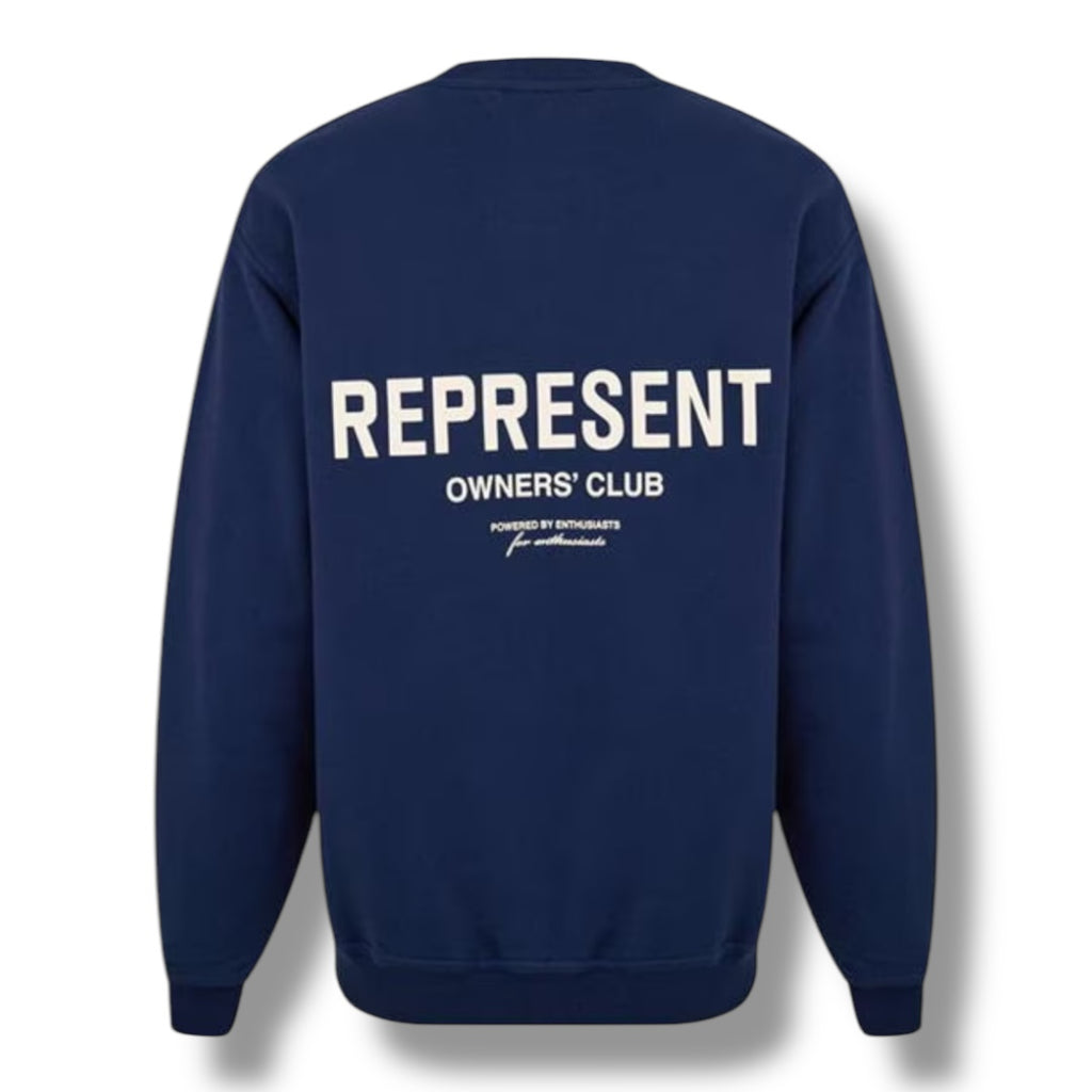 REPRESENT OWNERS CLUB CREWNECK SWEATSHIRT NAVY BLUE
