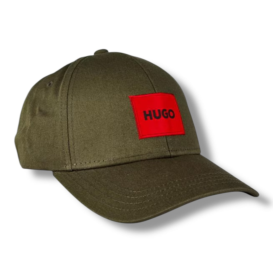 HUGO BOSS HUGO RED PATCH BASEBALL CAP KHAKI GREEN