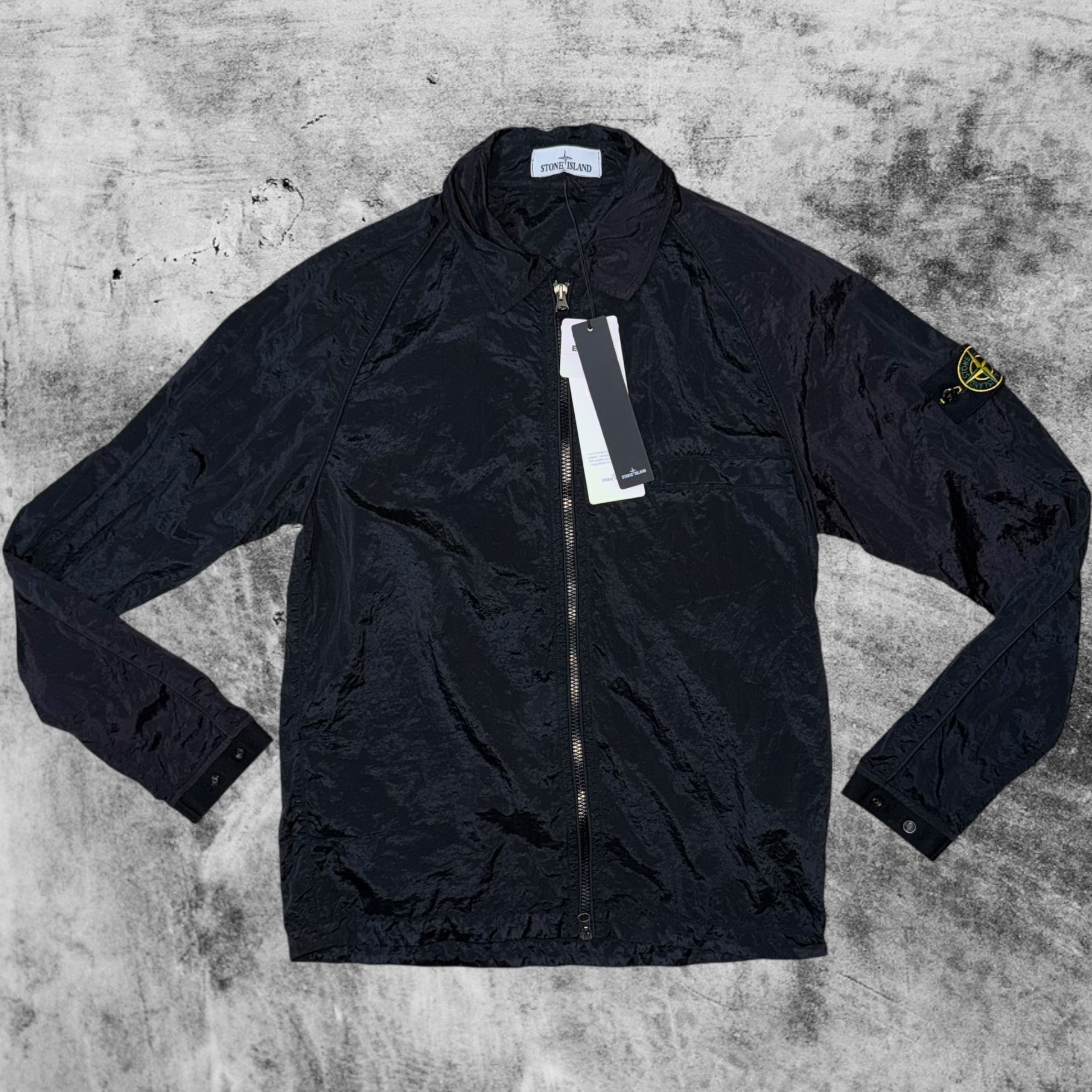 STONE ISLAND NYLON METAL OVERSHIRT BLACK