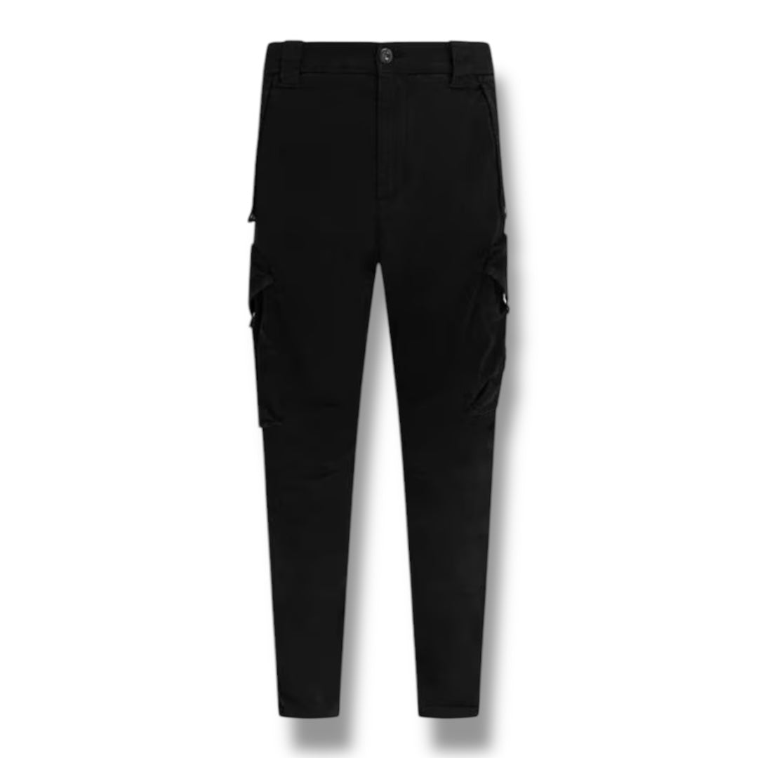 CP COMPANY ERGO LENS CARGO PANTS BLACK