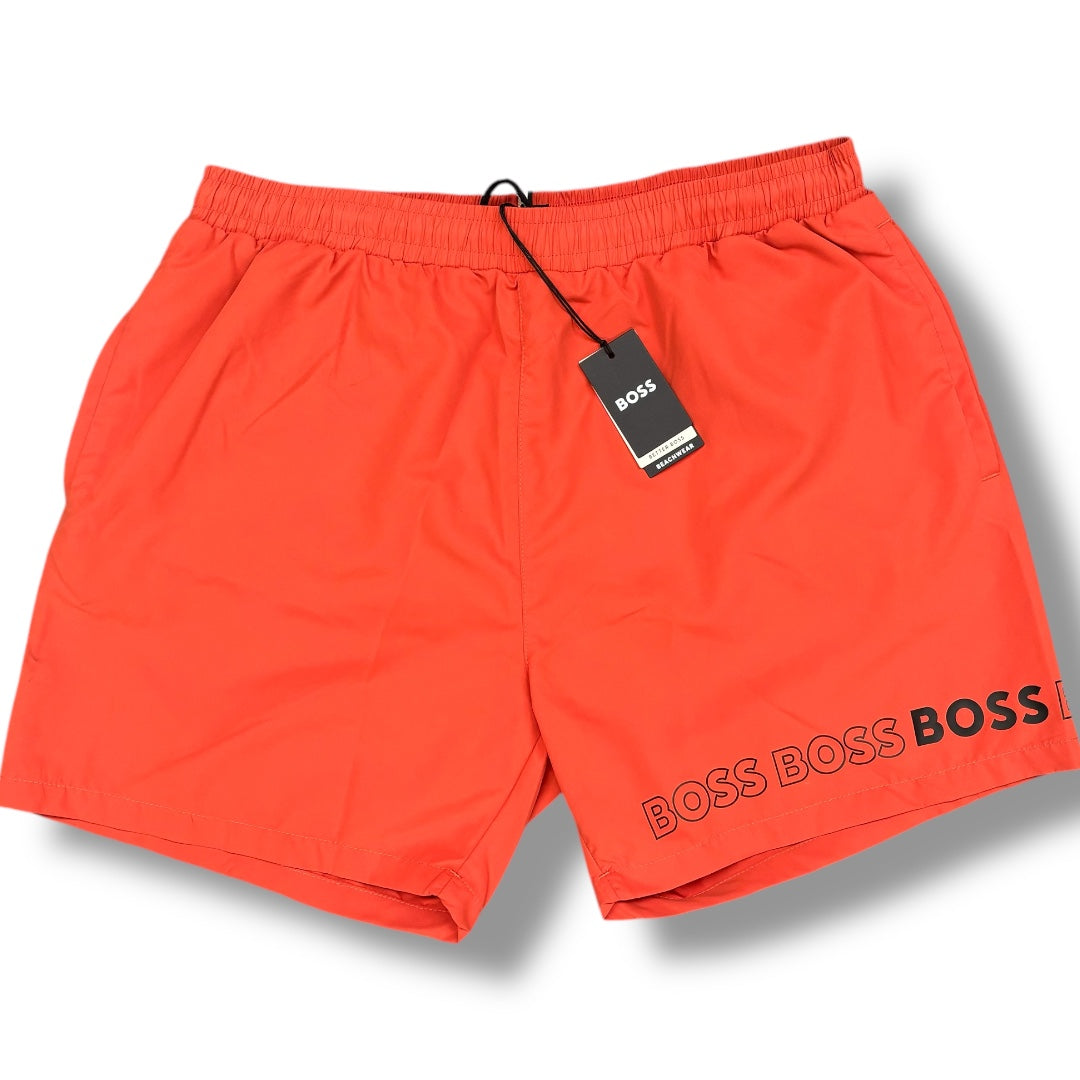 HUGO BOSS TRIM SWIM SHORTS ORANGE * SALE *