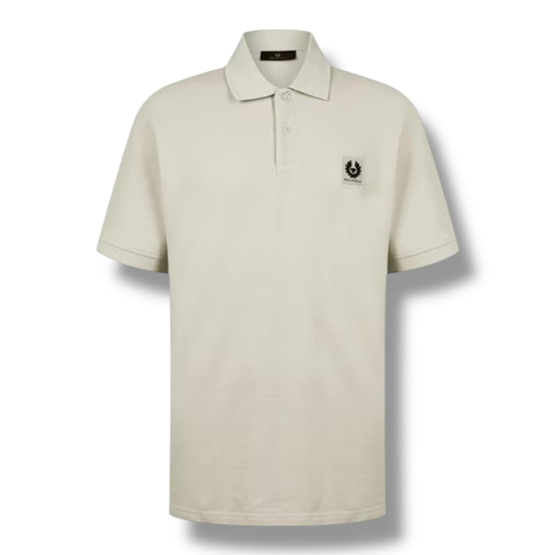 BELSTAFF PATCH LOGO POLO SHIRT BEIGE