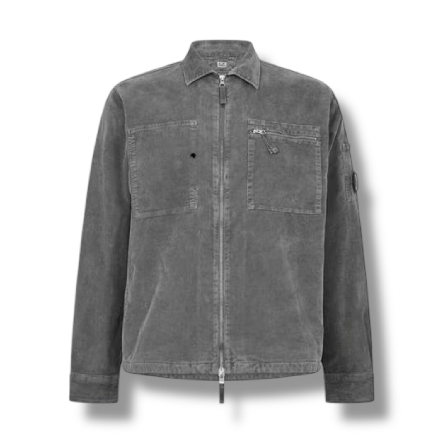 CP COMPANY LENS CORDUROY OVERSHIRT SHADOW GREY