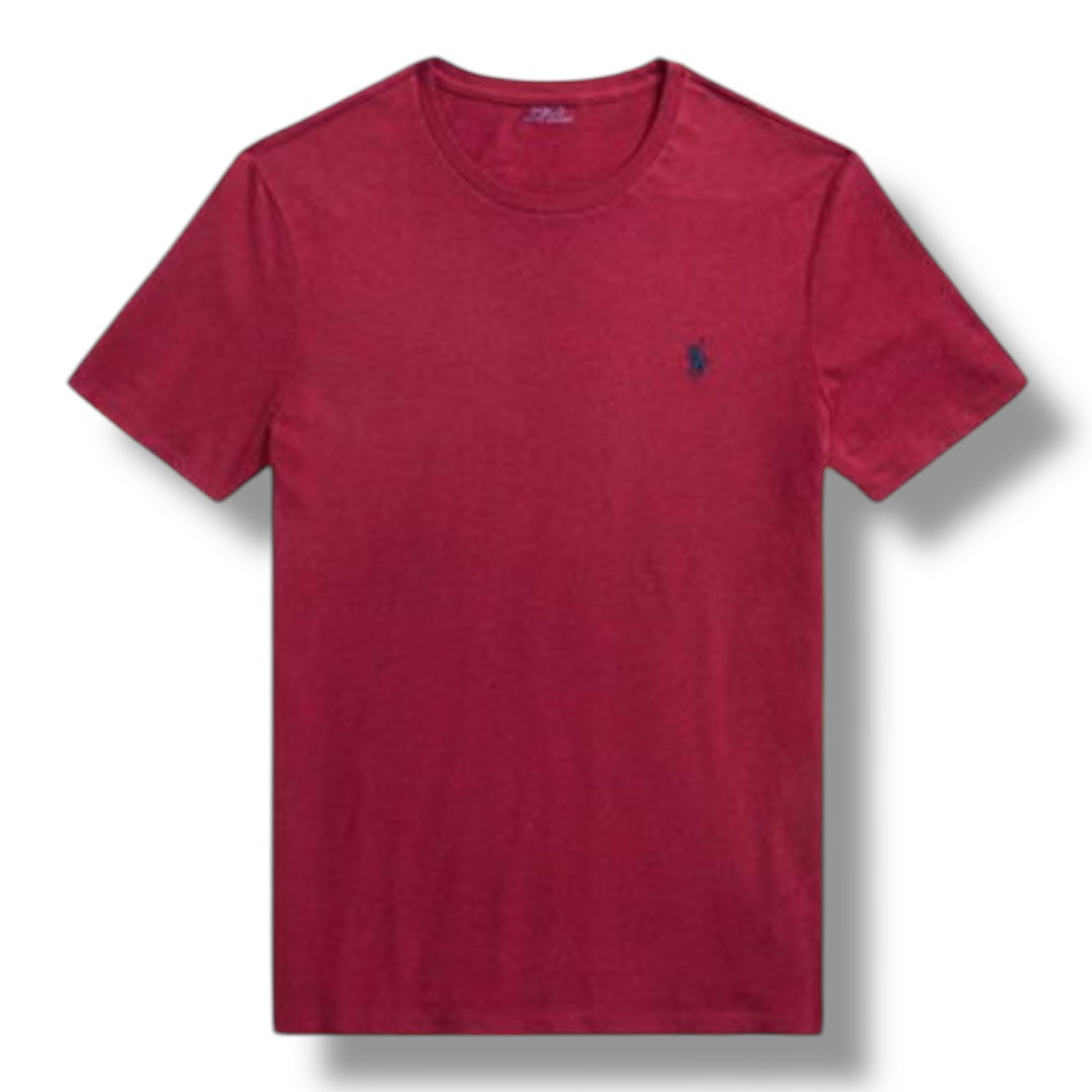 RALPH LAUREN CUSTOM FIT T-SHIRT PORT RED