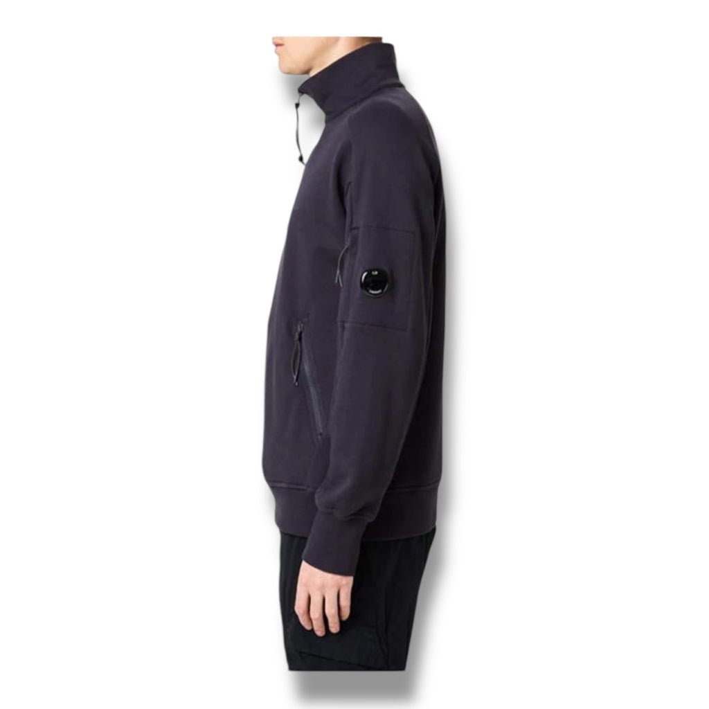 CP COMPANY LENS ARM 1/4 ZIP SWEATSHIRT NAVY BLUE