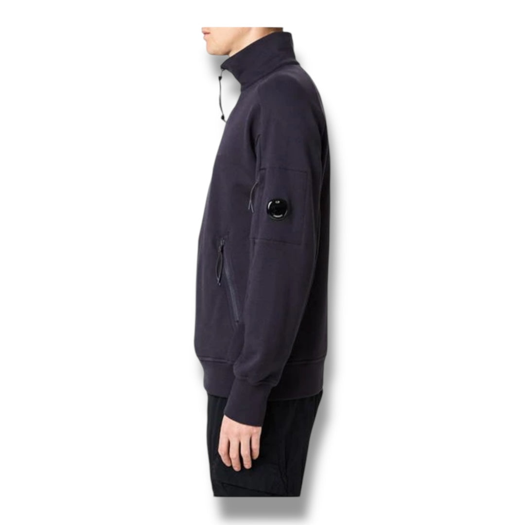 CP COMPANY LENS ARM 1/4 ZIP SWEATSHIRT NAVY BLUE