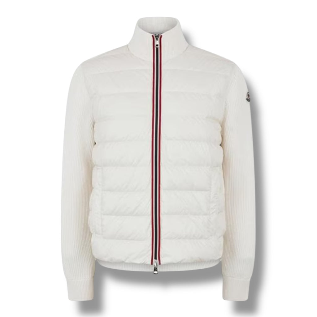MONCLER PADDED HYBRID JACKET WHITE