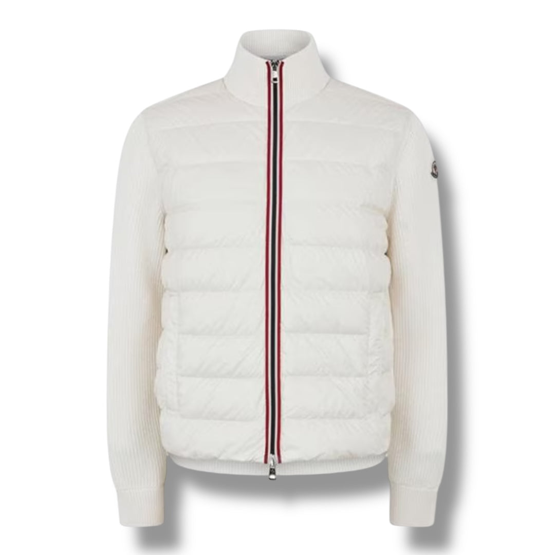 MONCLER PADDED HYBRID JACKET WHITE