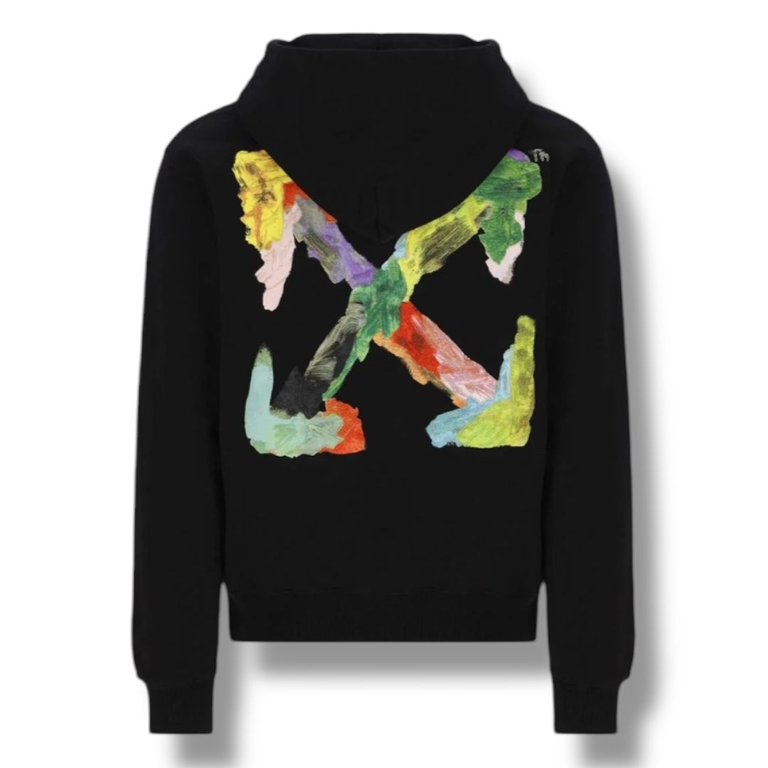 OFF WHITE PAINT ARROWS OTTH HOODIE BLACK