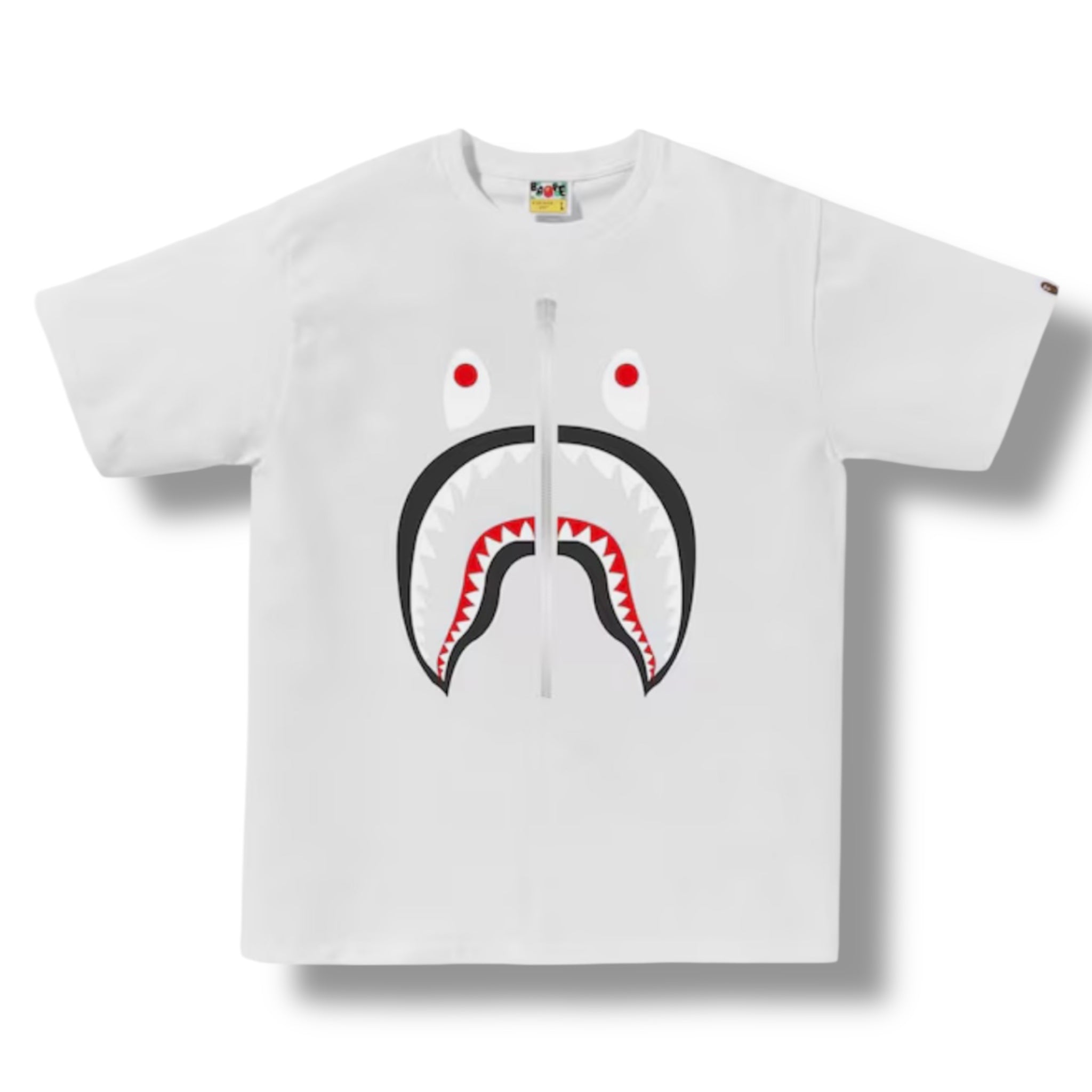 A BATHING BAPE SHARK T-SHIRT WHITE