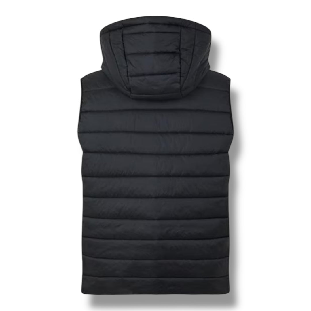HUGO BOSS HUGO PADDED HOODED GILET BLACK