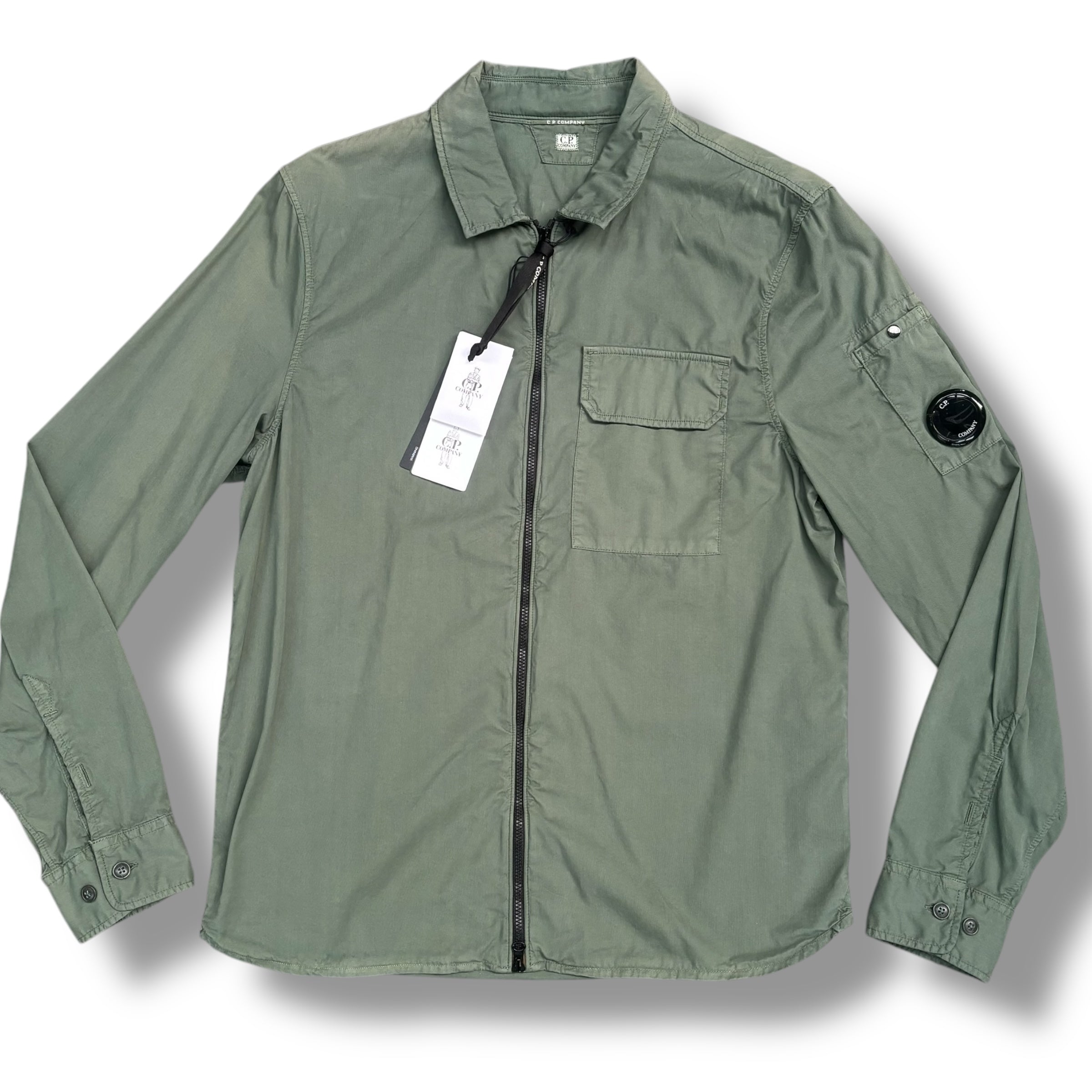 CP COMPANY LENS OVERSHIRT GREEN *SALE*