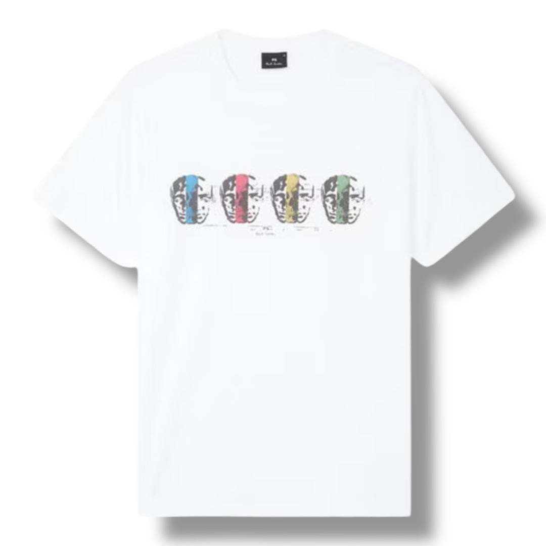 PAUL SMITH MULTI SKULL T-SHIRT WHITE