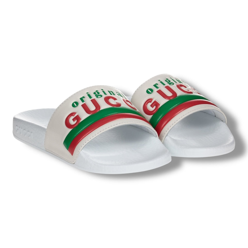GUCCI ORIGINAL SLIDERS WHITE