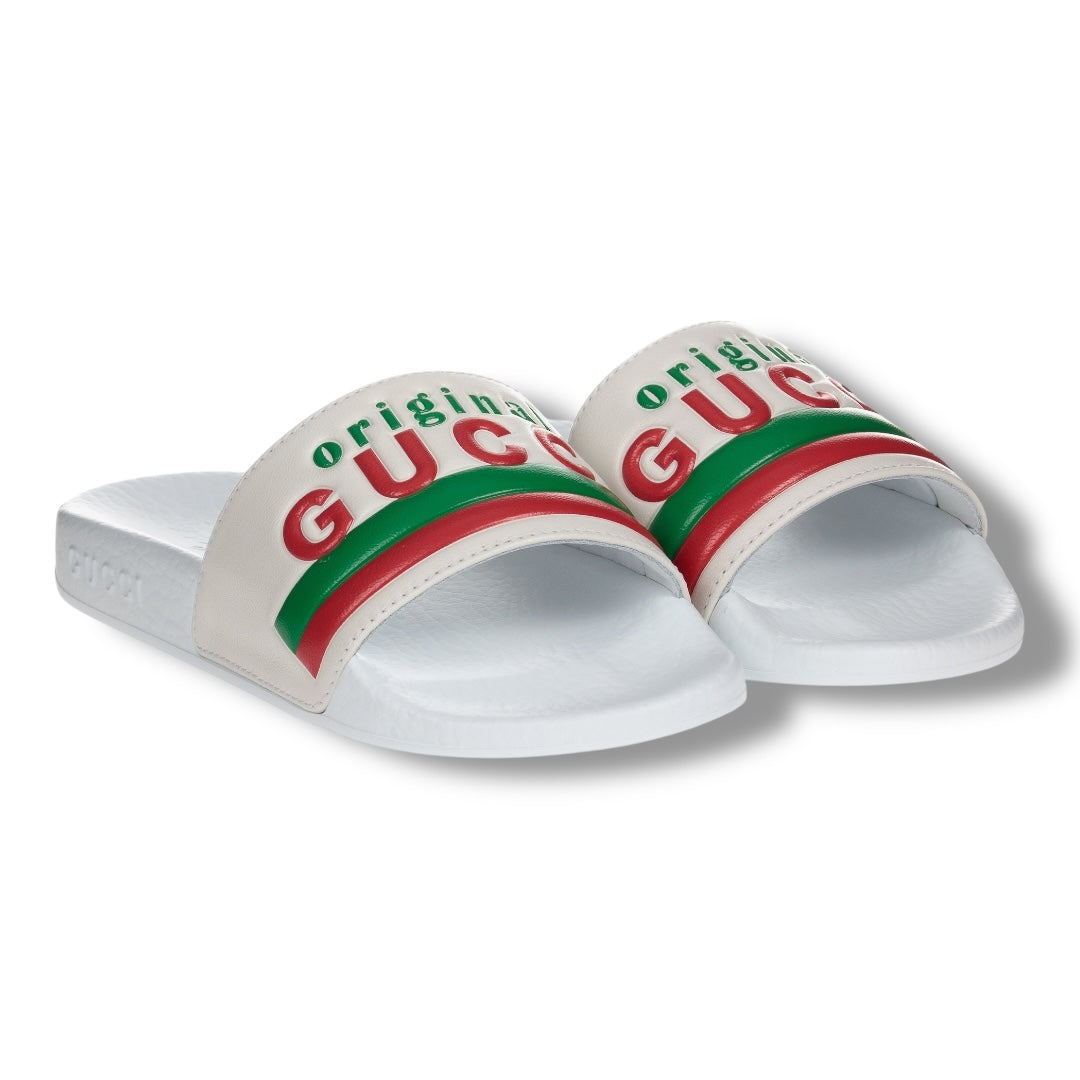 GUCCI ORIGINAL SLIDERS WHITE