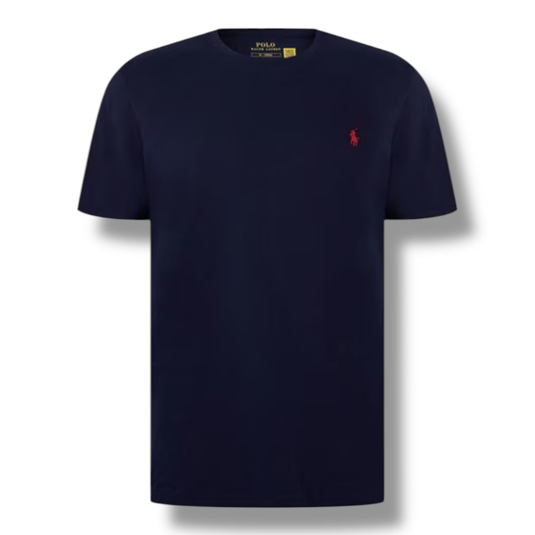 RALPH LAUREN CUSTOM FIT T-SHIRT NAVY BLUE