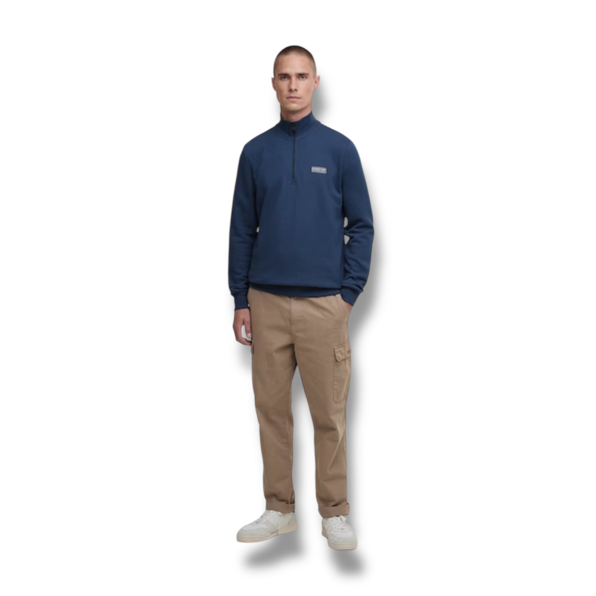BARBOUR INTERNATIONAL 1/4 ZIP SWEATSHIRT BLUE