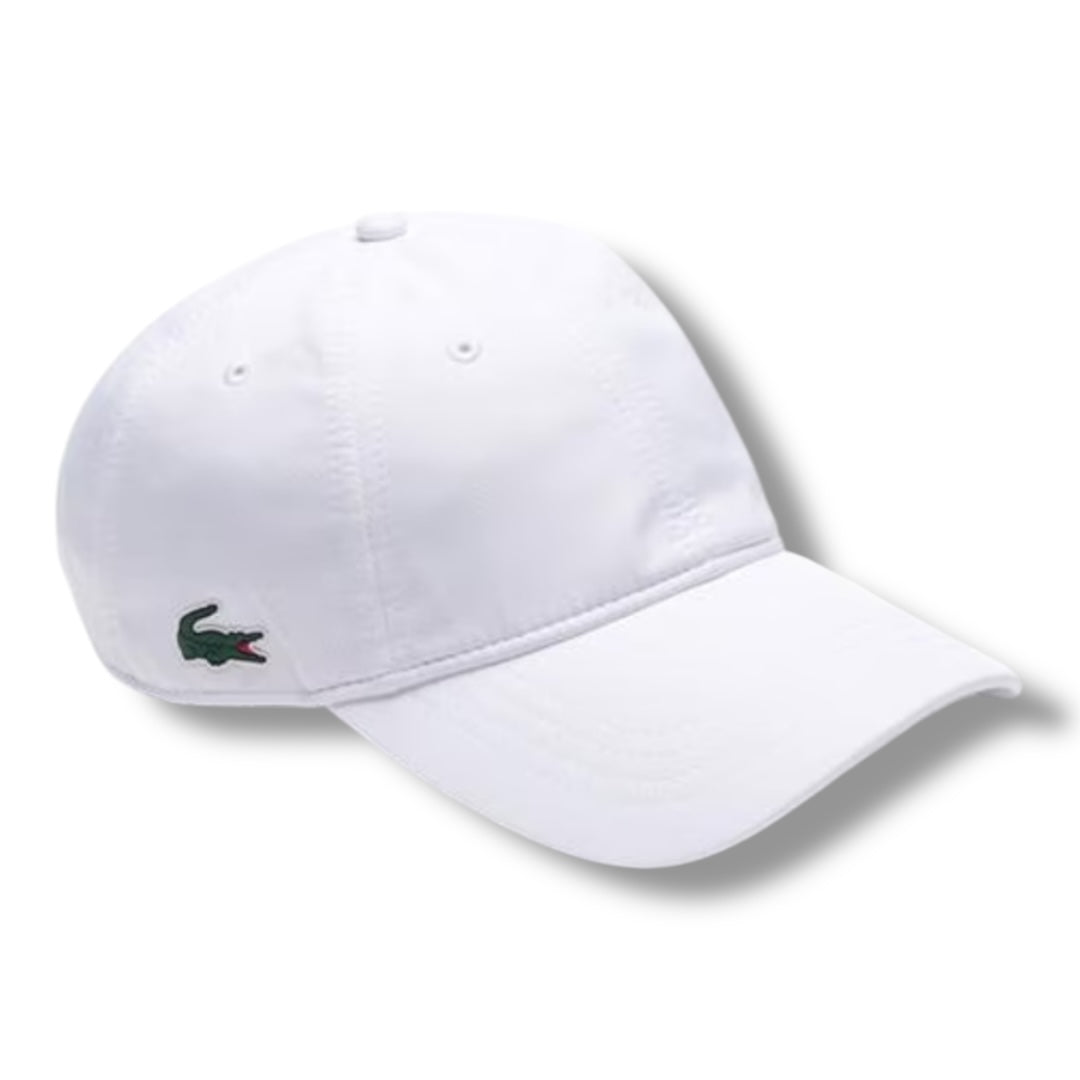 LACOSTE TAFFATA BASEBALL CAP WHITE