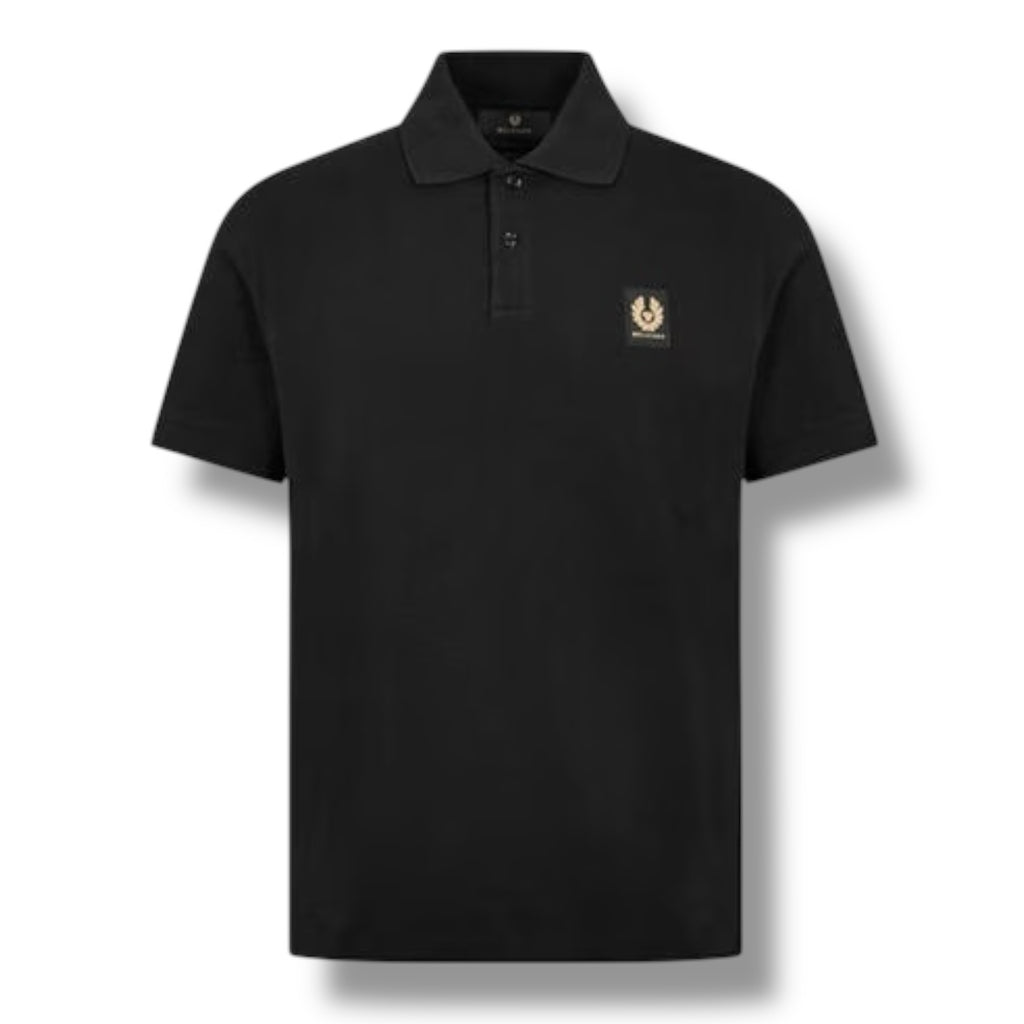 BELSTAFF PATCH LOGO POLO SHIRT BLACK