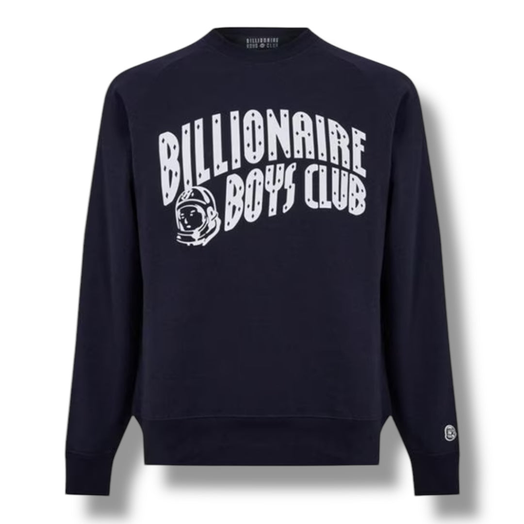BILLIONAIRE BOYS CLUB BIG ARCH LOGO CREWNECK SWEATSHIRT NAVY BLUE