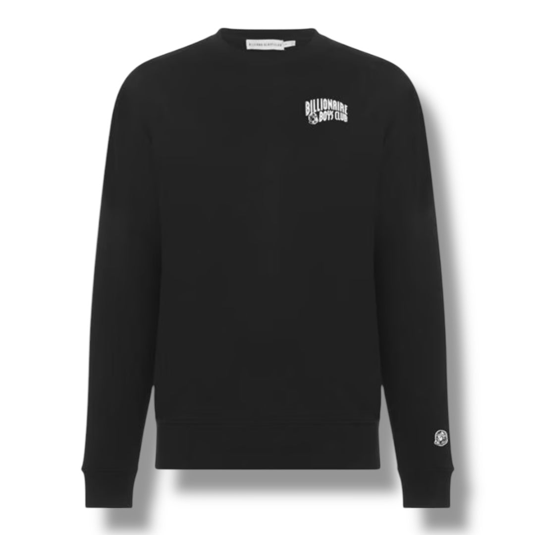 BILLIONAIRE BOYS CLUB SMALL ARCH LOGO CREWNECK SWEATSHIRT BLACK
