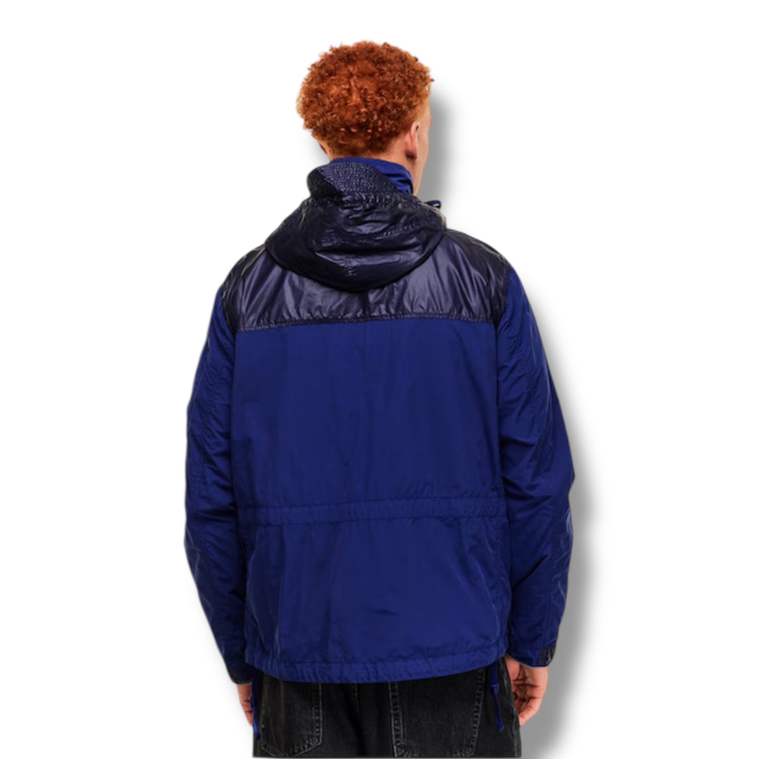 CP COMPANY HOODED GOOGLE JACKET BLUEPRINT BLUE