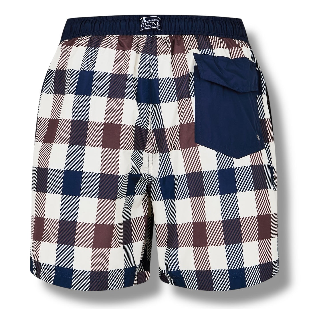 AQUASCUTUM BIG CHECK SWIM SHORTS BEIGE