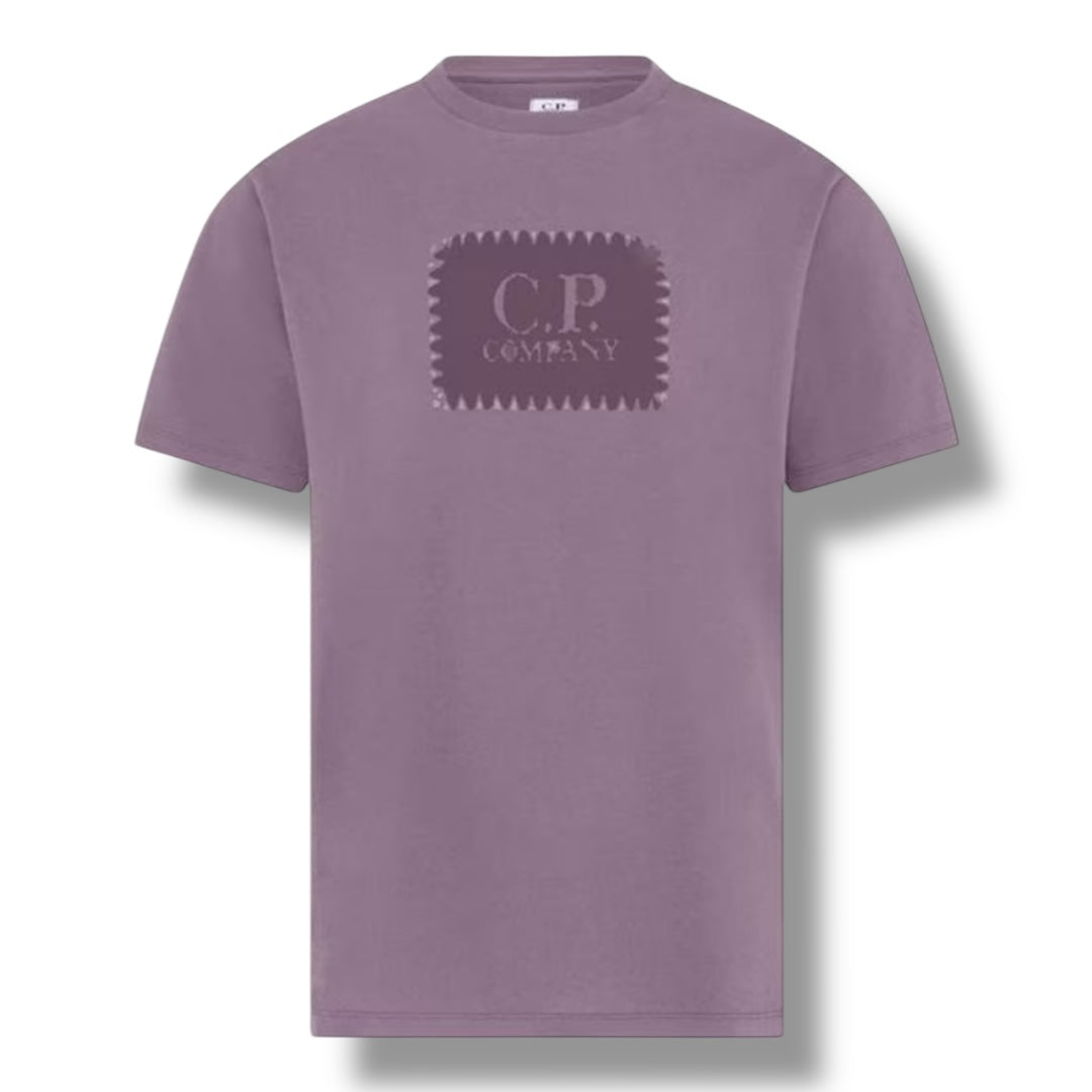 CP COMPANY STAMP LOGO T-SHIRT PURPLE