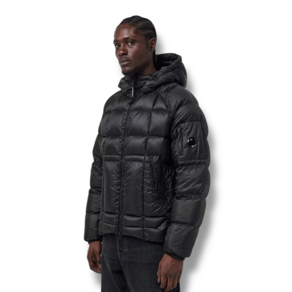 CP COMPANY DD SHELL LENS DOWN PUFFER JACKET BLACK