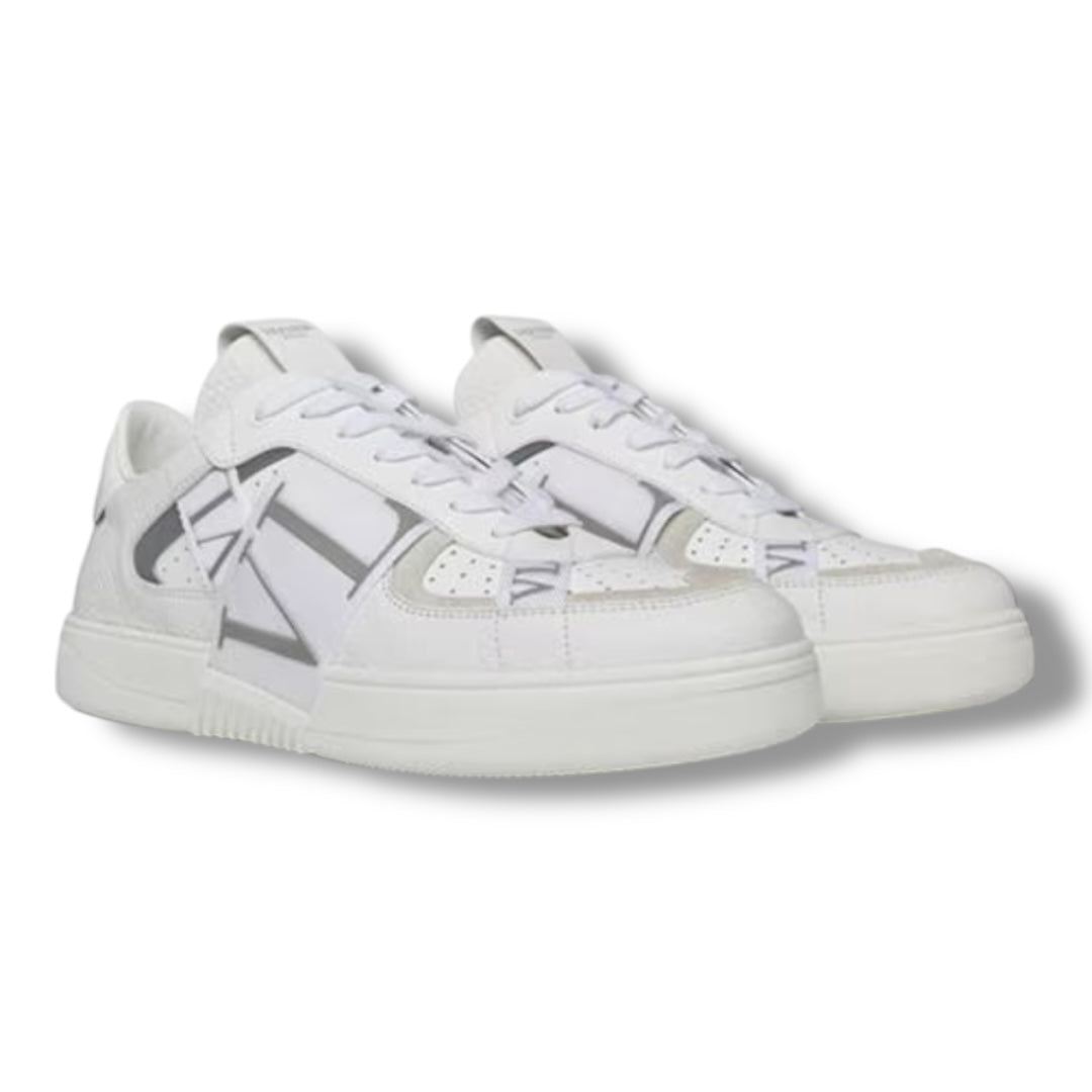 VALENTINO VLTN LOW TRAINERS WHITE - GREY