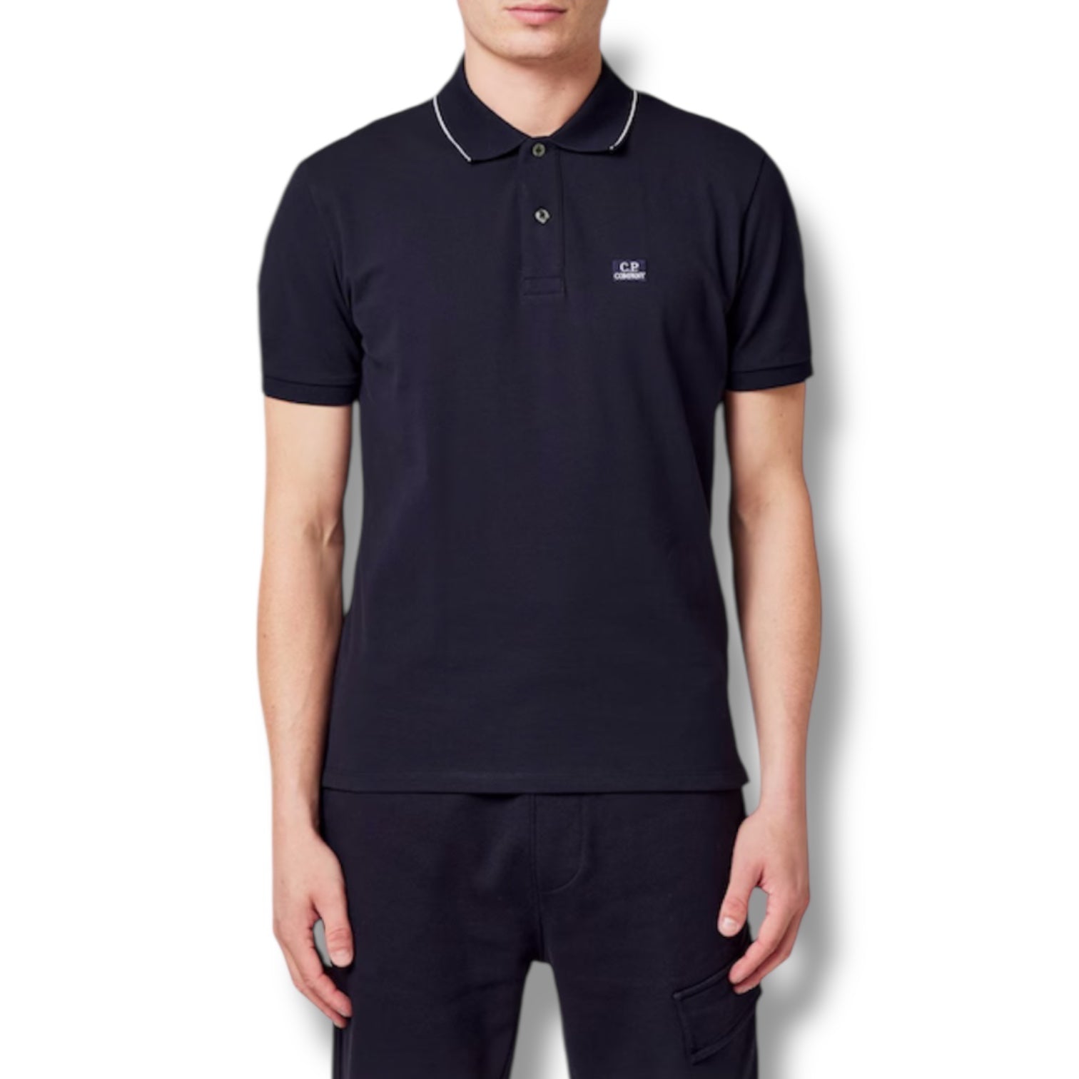 CP COMPANY POLO SHIRT NAVY BLUE