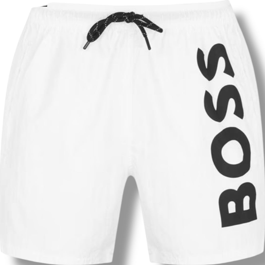 HUGO BOSS VERTI SWIM SHORTS WHITE * SALE *