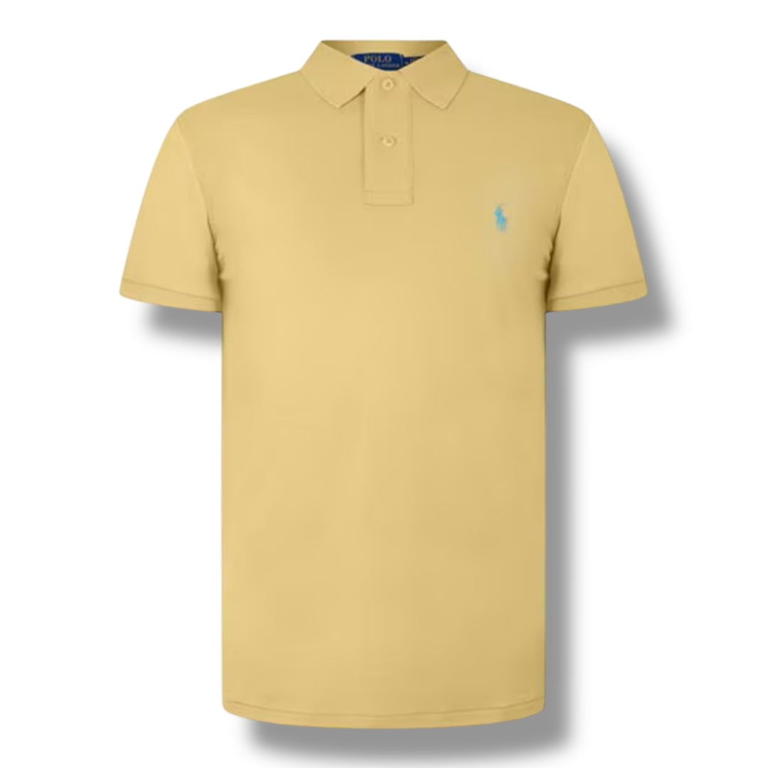 RALPH LAUREN CUSTOM FIT POLO SHIRT YELLOW