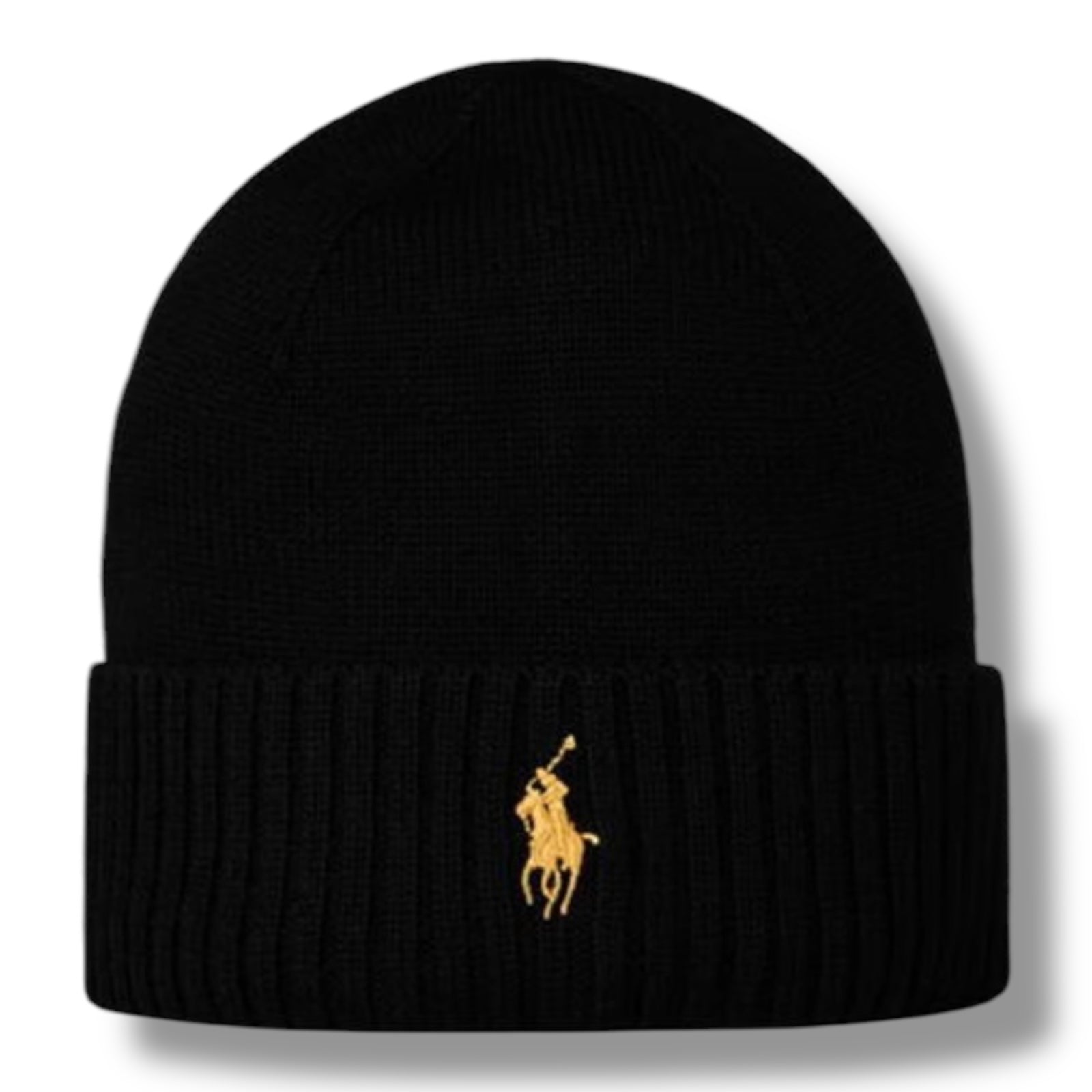 RALPH LAUREN BEANIE HAT BLACK