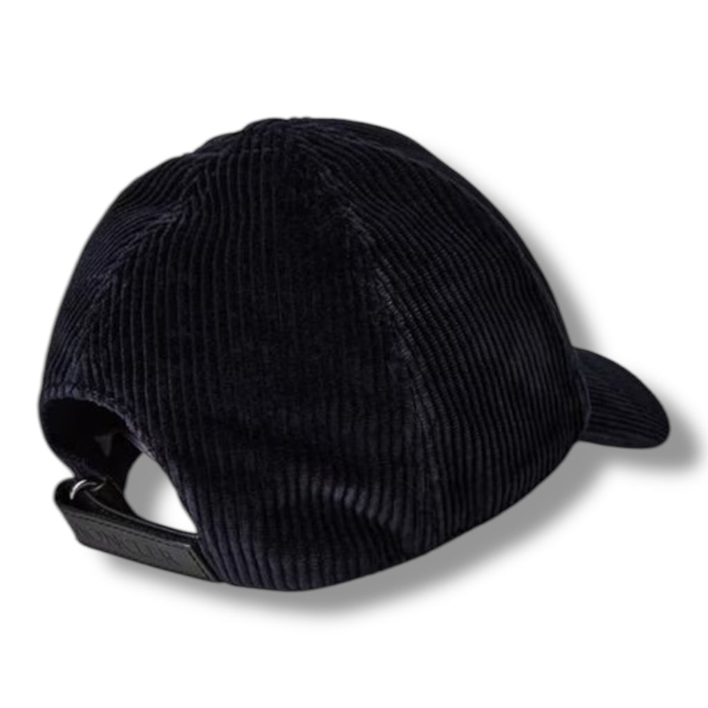 MONCLER CORDUROY BASEBALL CAP NAVY BLUE