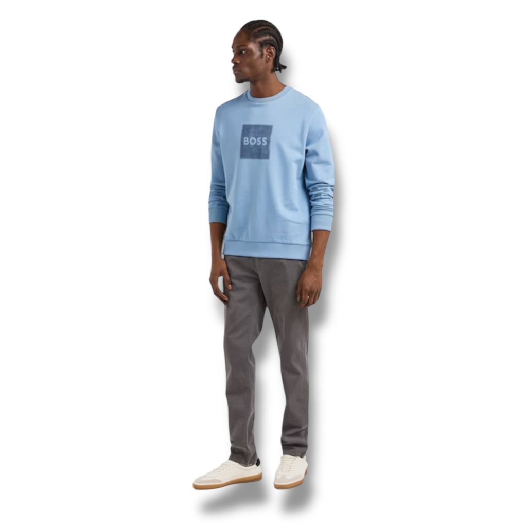 HUGO BOSS STAMP LOGO SWEATSHIRT SKY BLUE